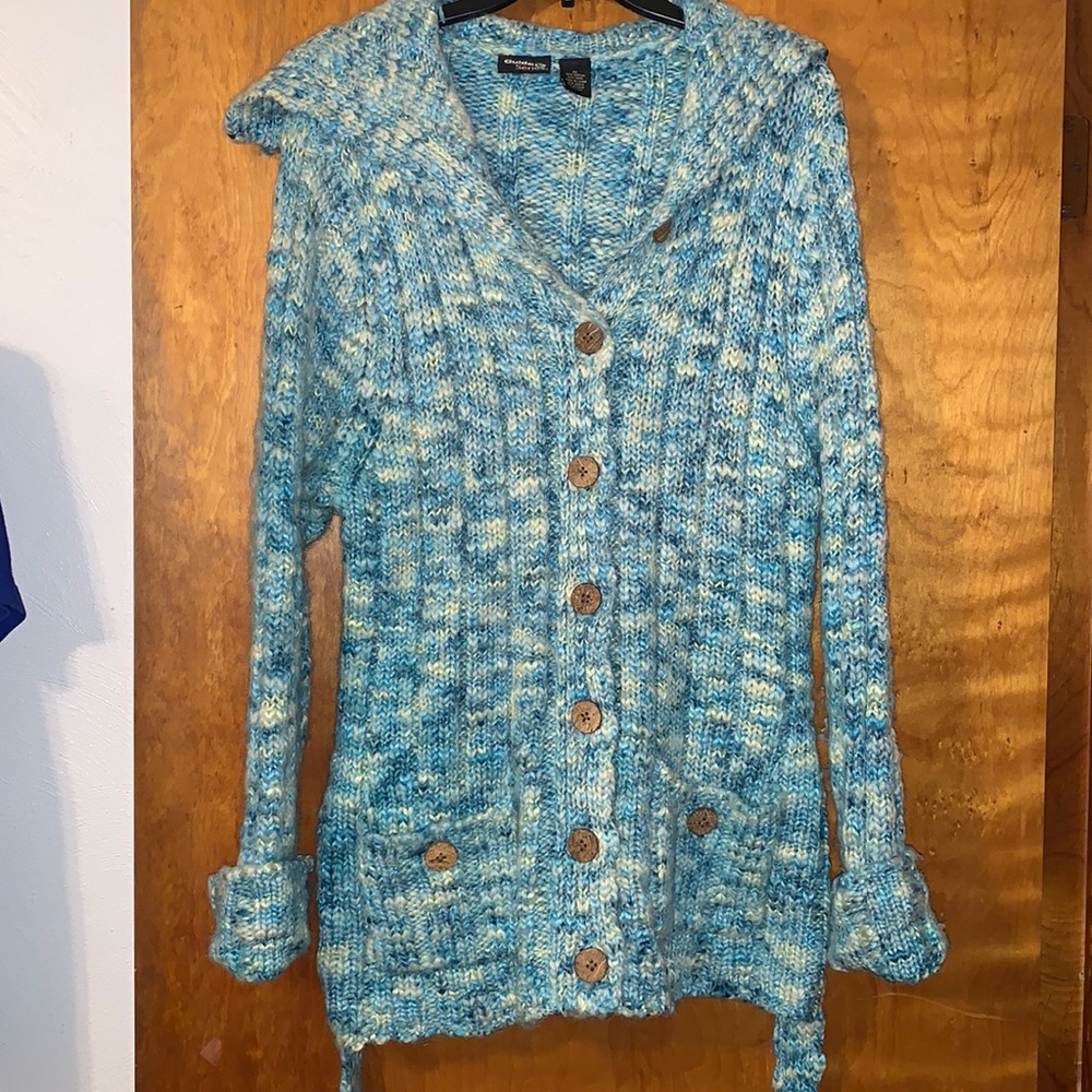 Wool Sweater in Shades of Blue
